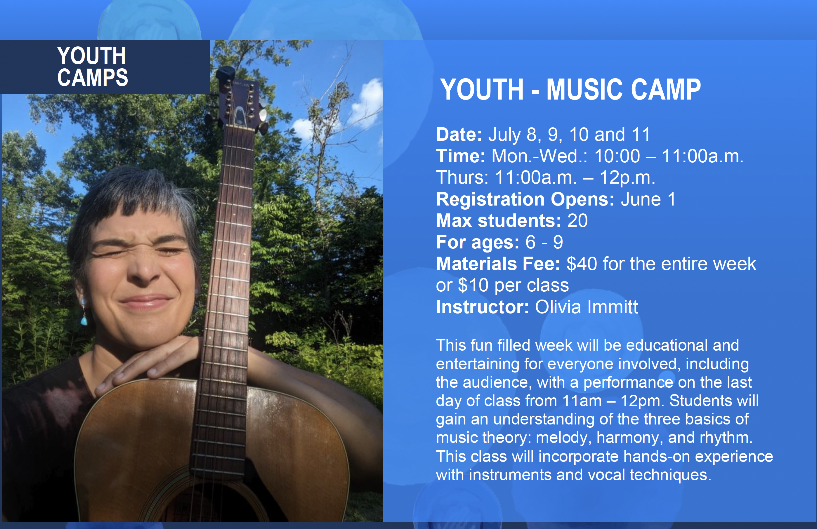 Youth Music Camp Flier 