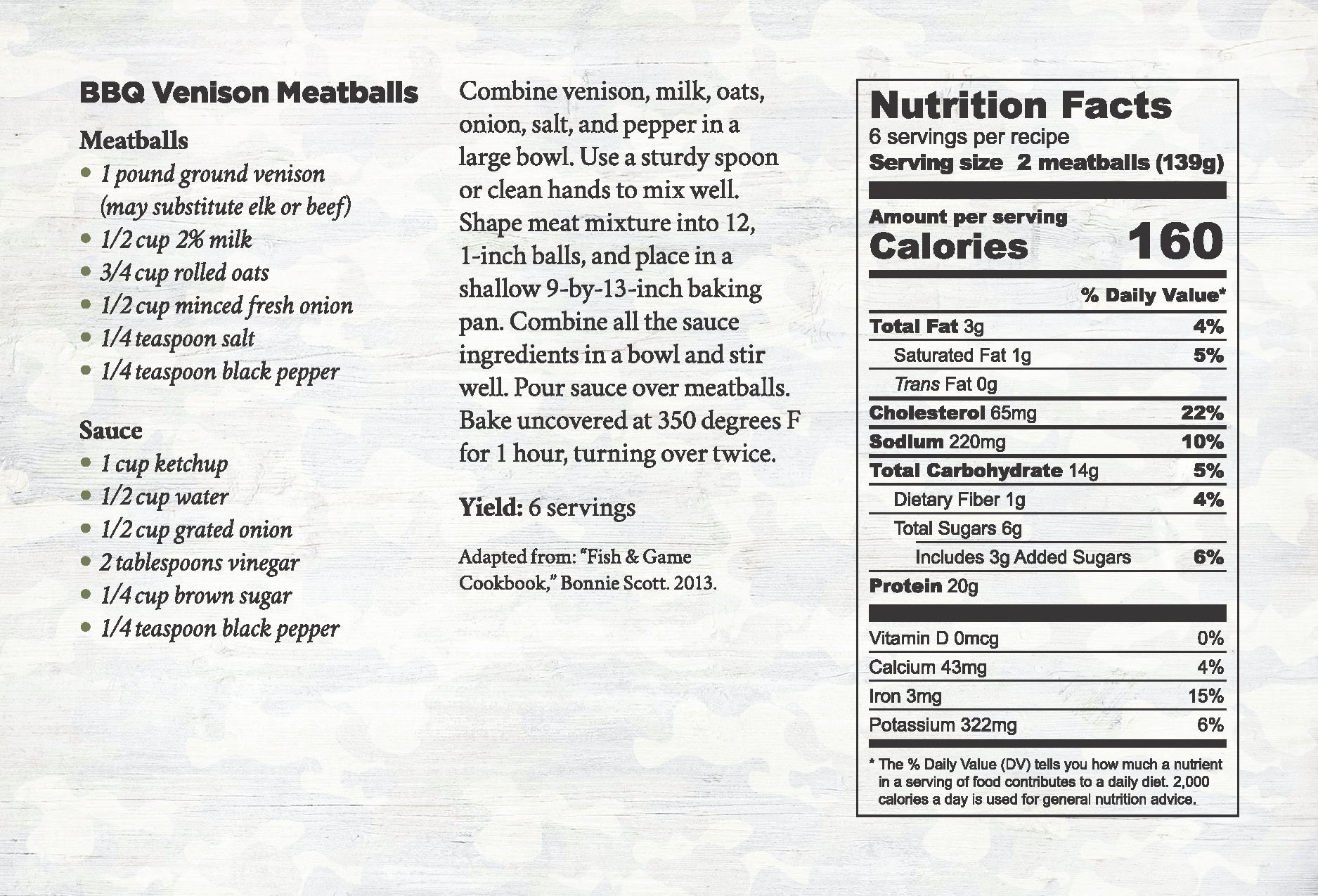 BBQ venison meatballs